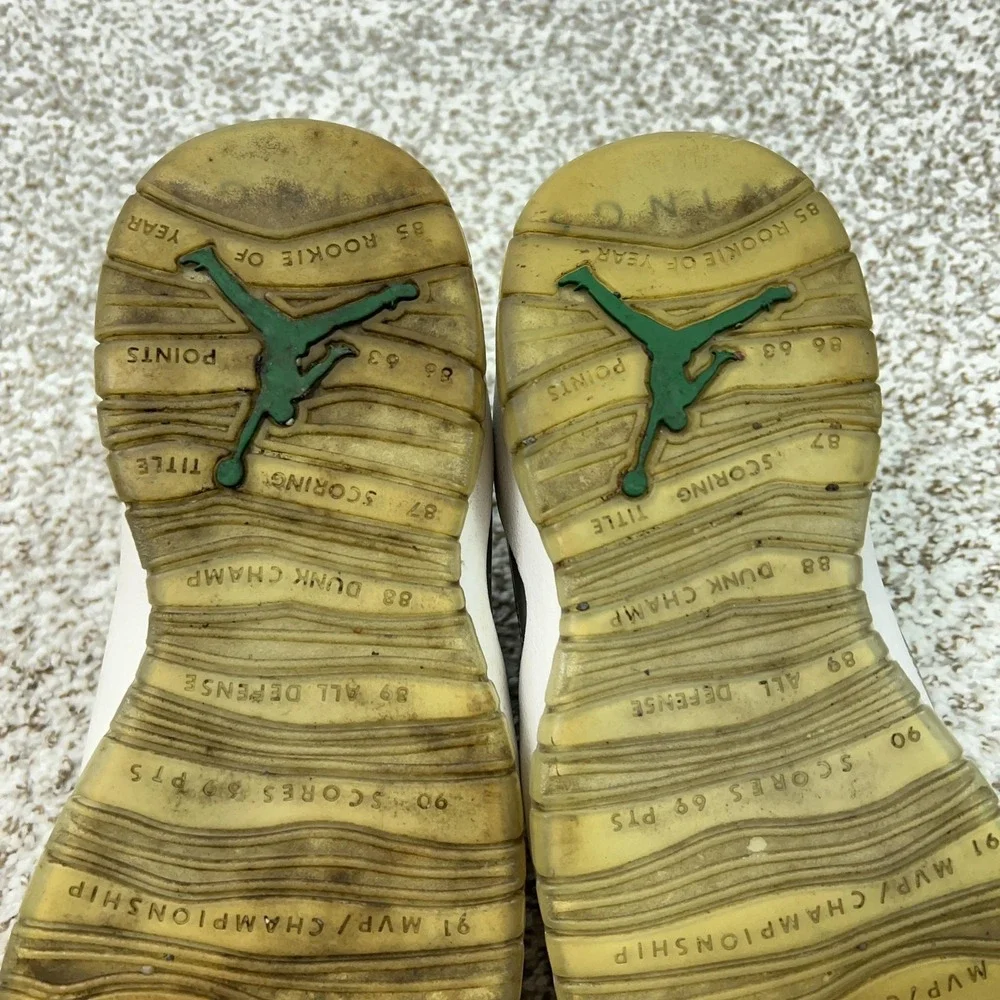 Jordan Air Jordan 10 Retro Wings Shoes Mens Size 9.5 White‎ Green Sneaker Sport